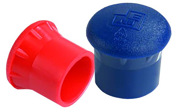 Rote Und Blaue Kappe Für Edelstahl-Fessel X2