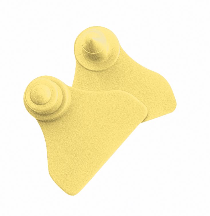 Boucles de marquage Ukal flex Small+Small jaune x20