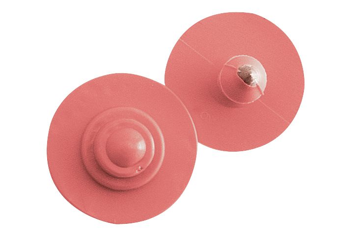 Boucles de marquage Ukaflex bouton+bouton nue rouge