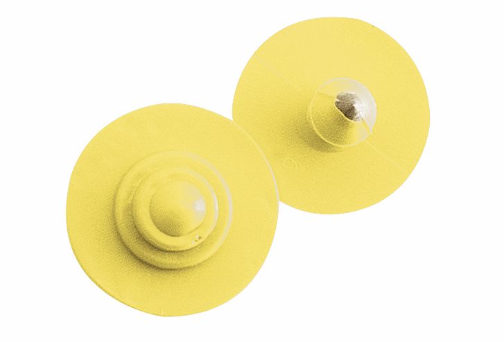 Boucles de marquage Ukaflex bouton+bouton nue jaune