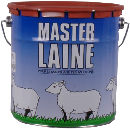 2 pots de peinture rouge pour mouton, 4 kg
