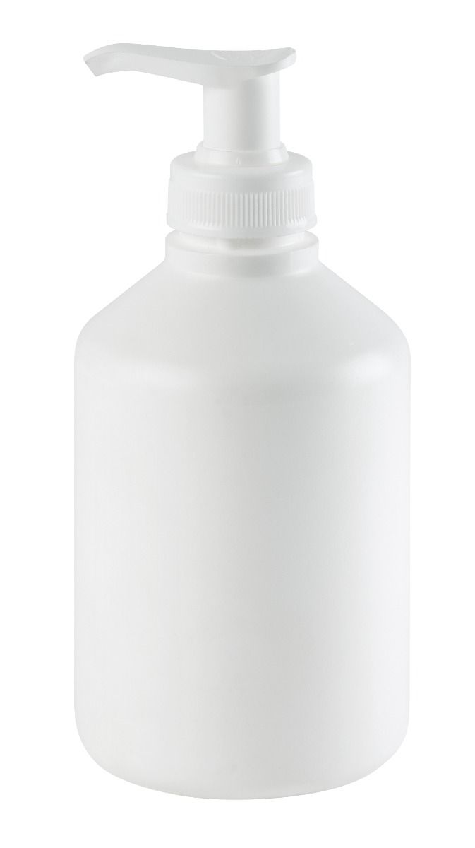 Bottle with dosing pump unpacked