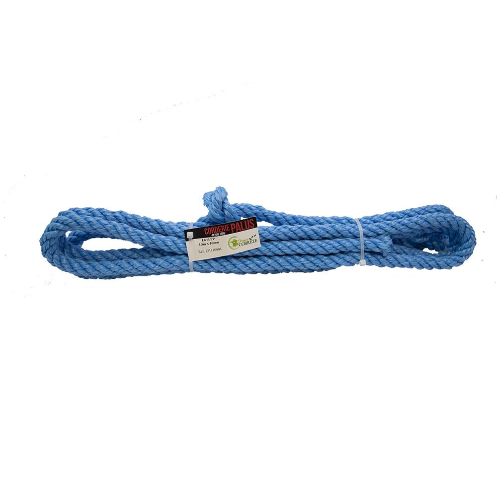 Blue/white polypropylene halter Ø 16 mm, 3.5 m