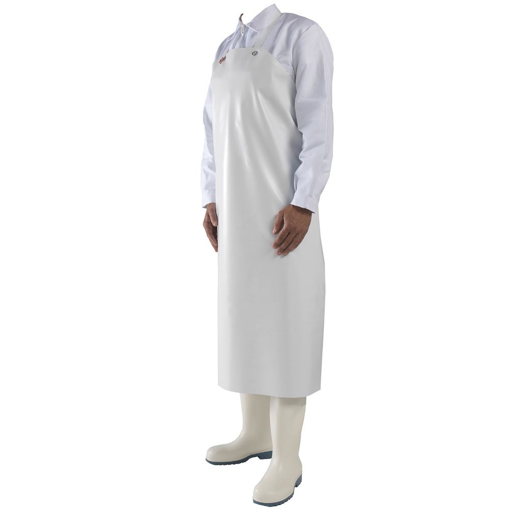 Tablier de laiterie blanc