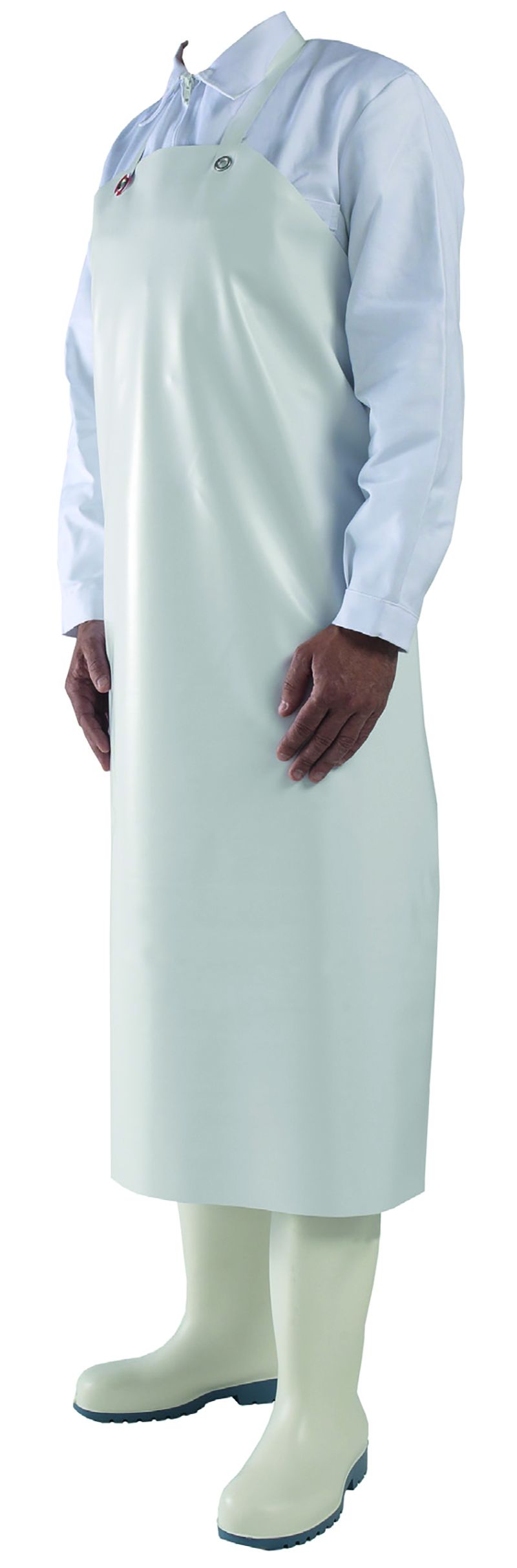 Tablier de laiterie blanc