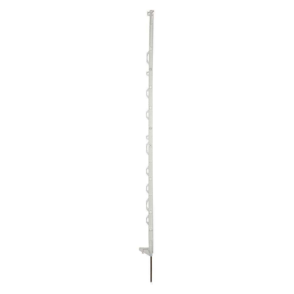 10 white fence posts in plastic 138 cm HORIZONT