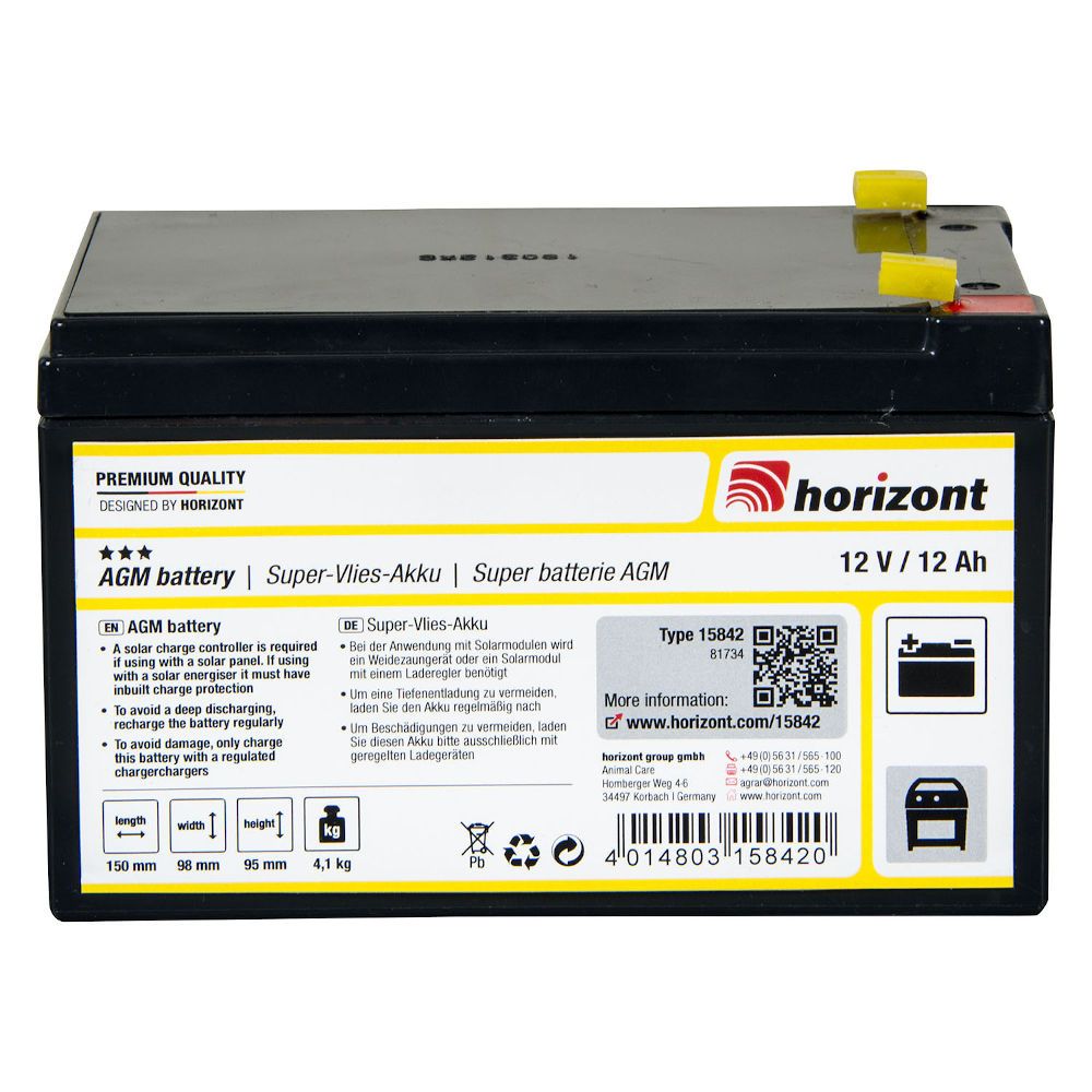 Batterie AGM 12 V - 12 AH HORIZONT 