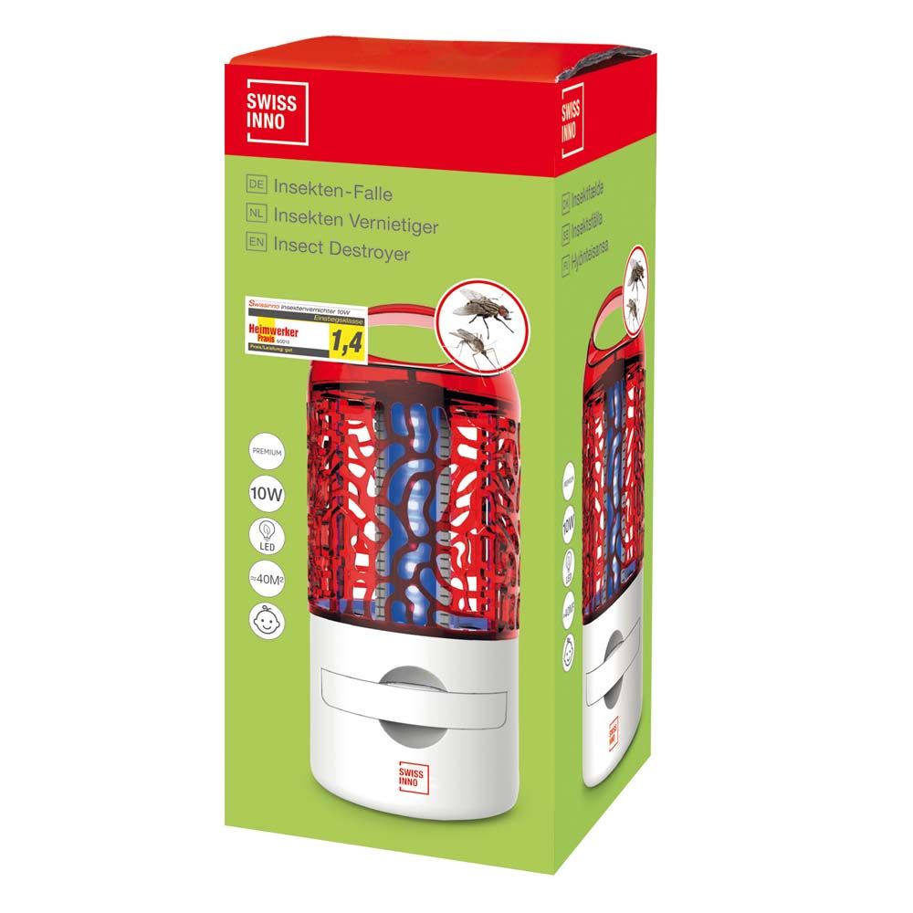 Destructeur d'insectes LED 10 watts premium SWISSINNO SOLUTIONS