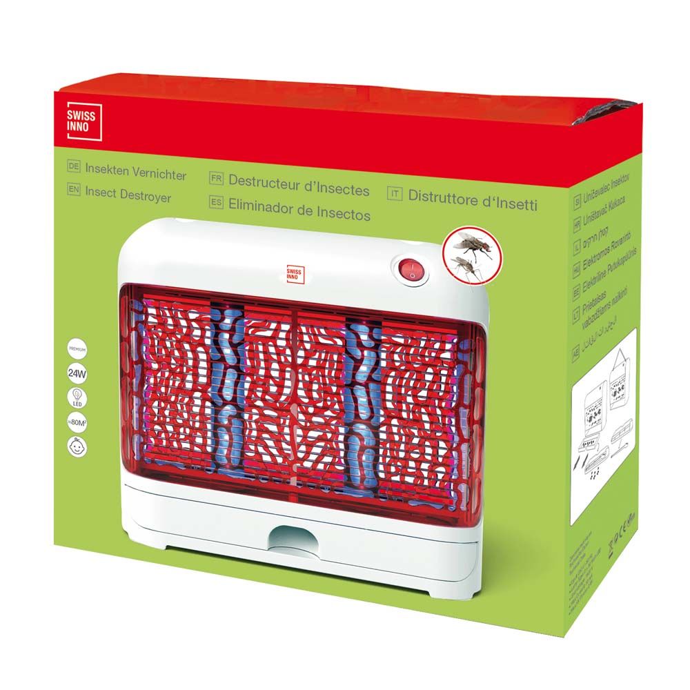 Destructeur d'insectes LED 24 watts premium SWISSINNO SOLUTIONS