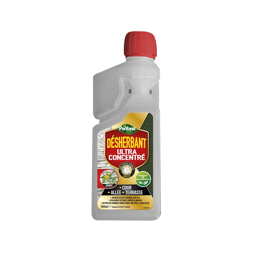 Désherbant ultra concentré Cours - Allées - Terrasses 500ML PORTLAND GARDEN