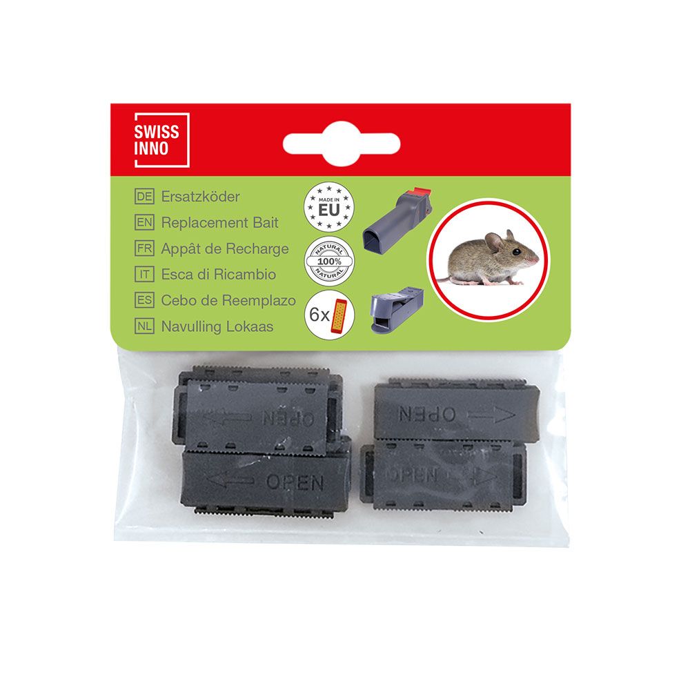 Baits refills x 6 for NO SEE NO TOUCH mousetrap SUPERCAT