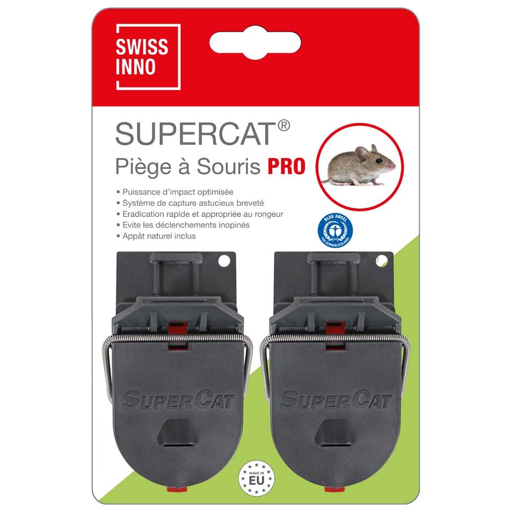 8*2 Pièges à souris SUPERCAT PRO avec présentoir - SWISSINNO