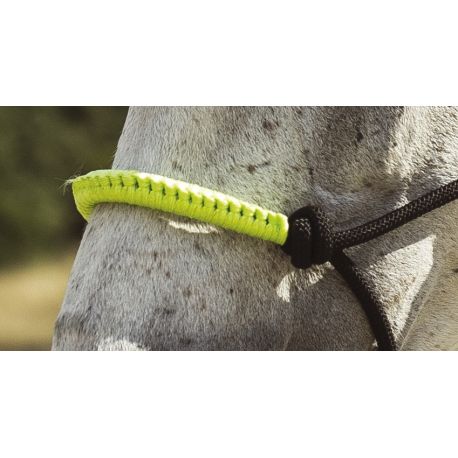 NORTON “Fun colour” Ethological headcollar and lead rope  black/ neon green thoroughbred