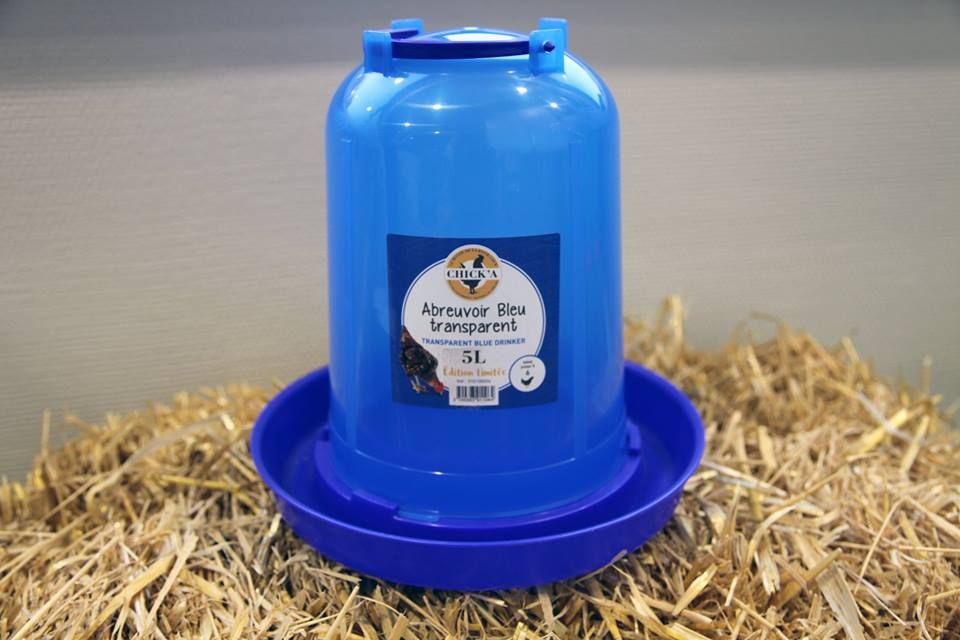 Blue transparent drinker 5L