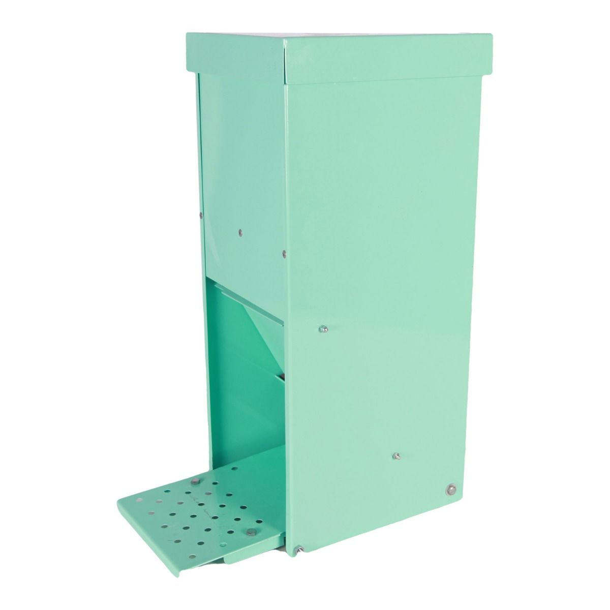 Mangeoire anti-nuisible, vert d’eau, 15L - 10 poules