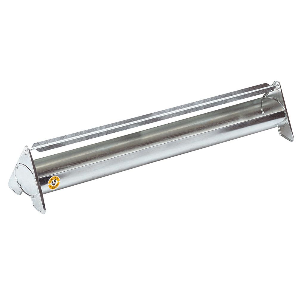 Mangeoire en acier galvanisé à barre tournante 75 cm pour 10 poules