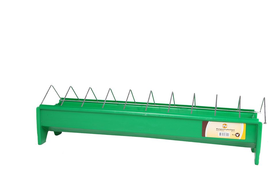 Mangeoire plastique à grille poulet 50 cm
