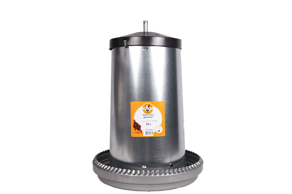  Nourrisseur à trémie émaillé 25 L pour 17 poules