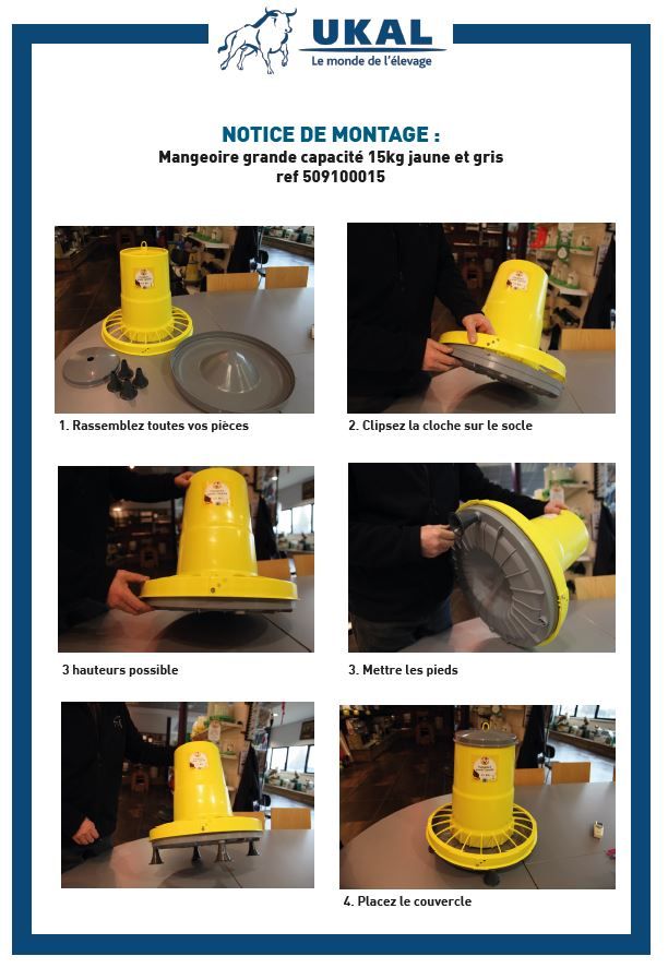 Mangeoire Compacta grande capacité 15 kg