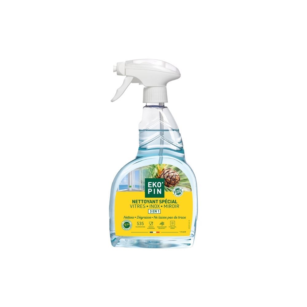 Nettoyant spécial surfaces vitrées 3 en 1 EKOPIN 750 ml