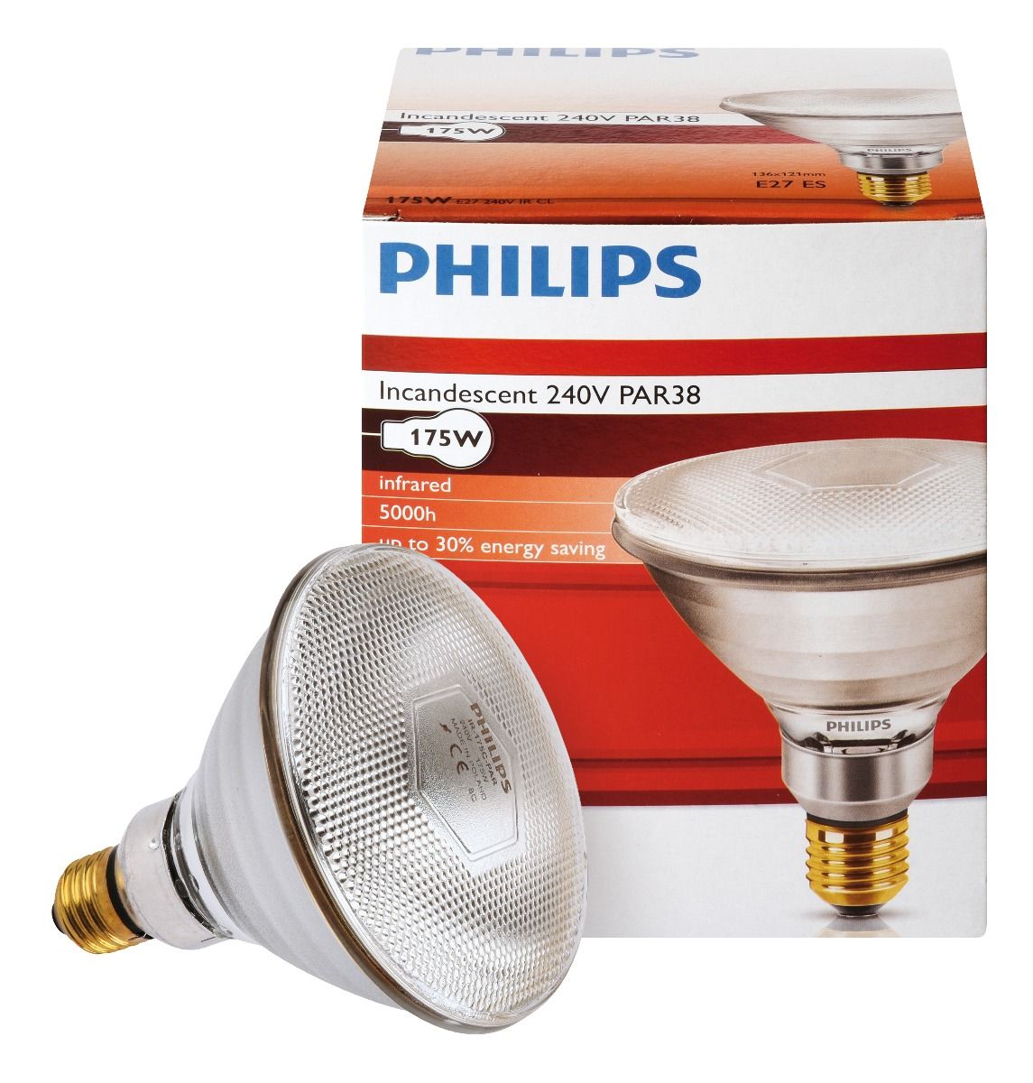 Philips Ir Lampe Par 175W Klar