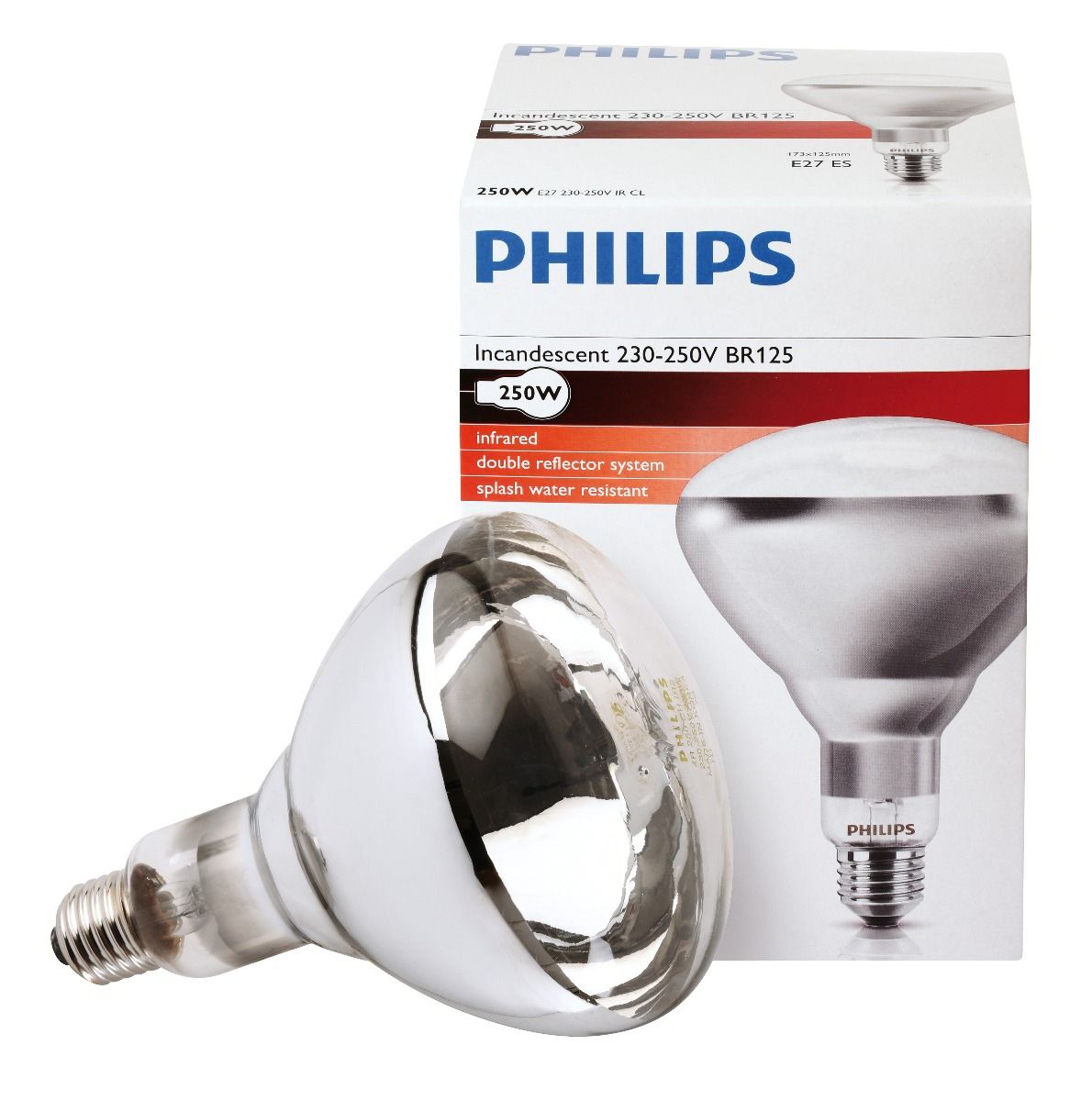 Ampoule PHILIPS IR à vis blanche 250W