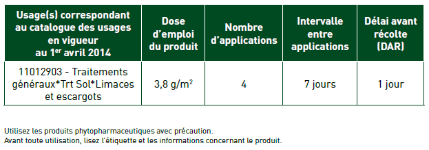 Anti-limaces et escargots 1% / 500G