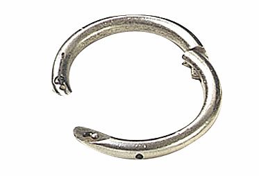 Nickel-plated steel bull ring 50 mm