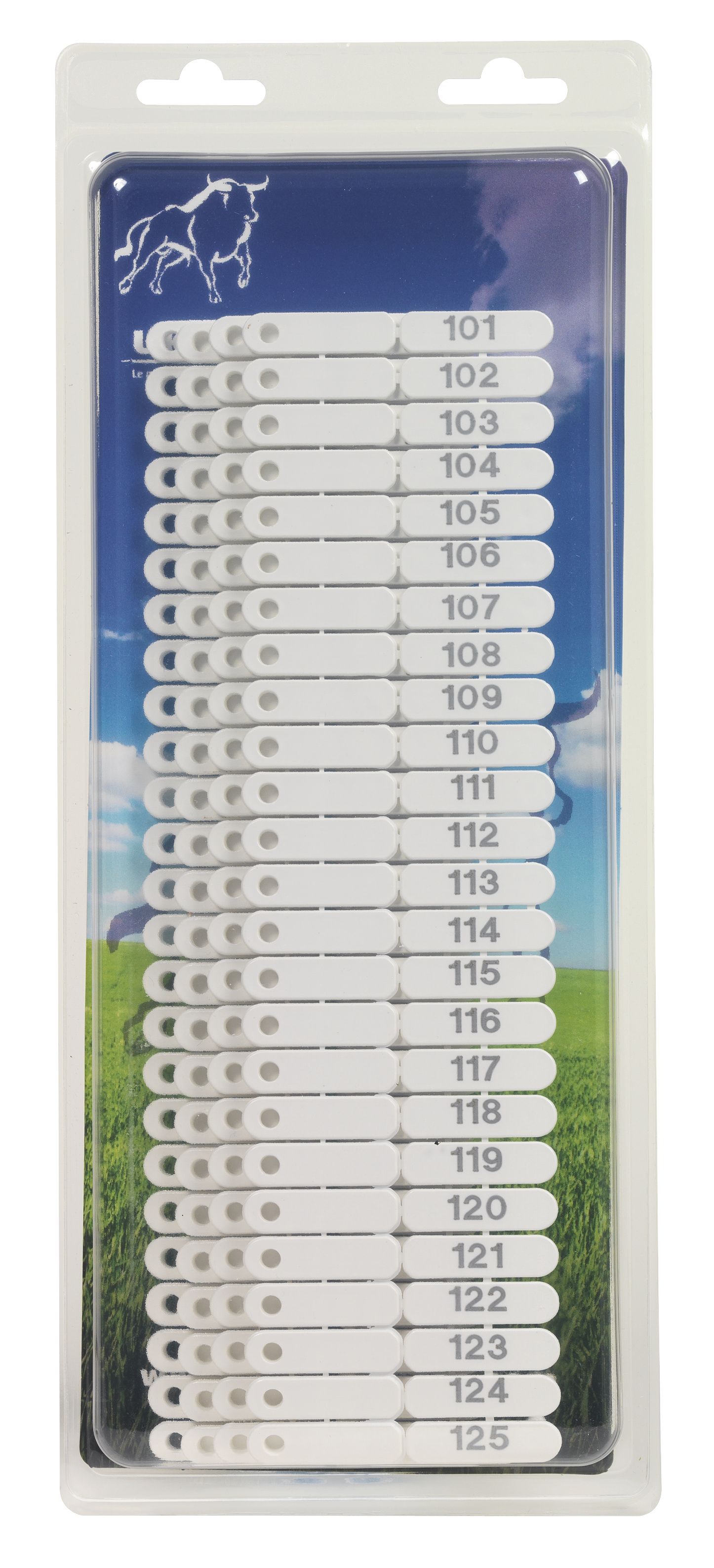 Ukaltag 101-200 eartag white x100