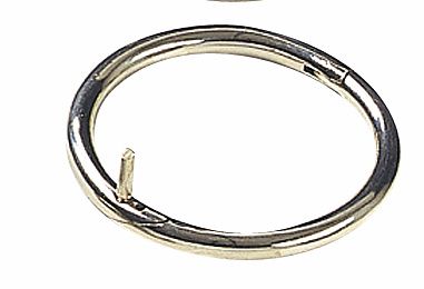 Nickel-plated steel bull ring 80 mm