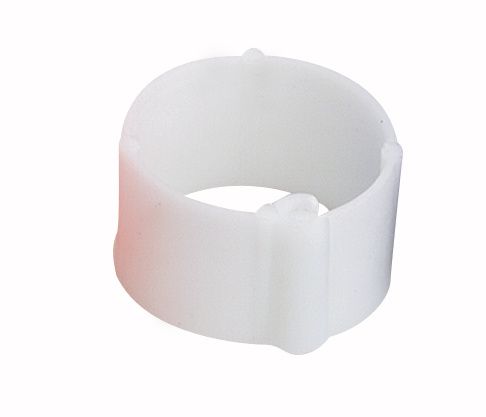 White ring with clips 8 mm by 100