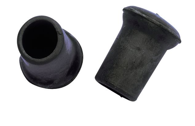 Rubber end for anti kick bar