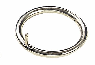 Nickel-plated steel bull ring 70 mm