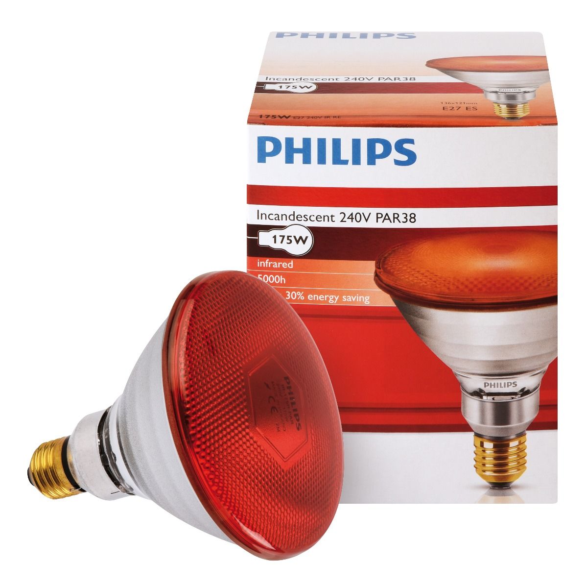 Philips Ir Lampe Par 175W Rot