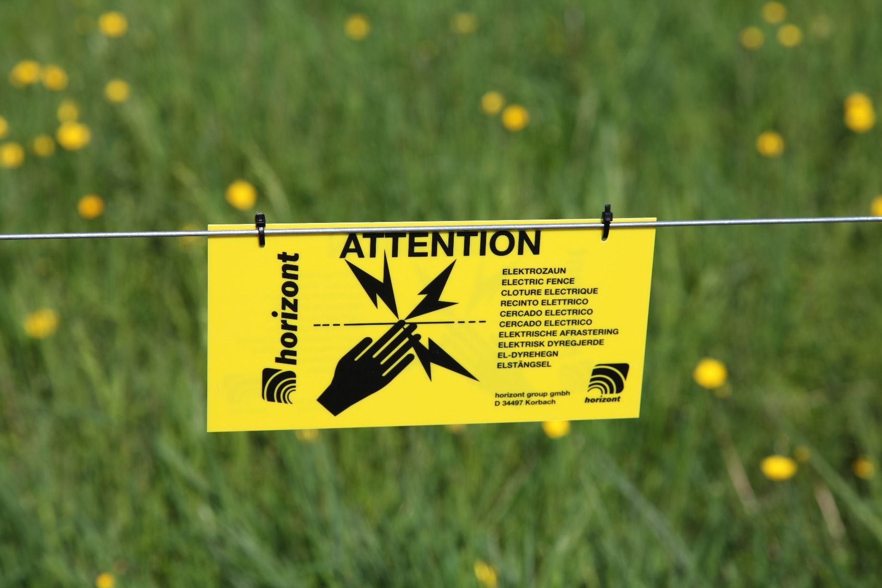 Plaque d'avertissement internationale Horizont 