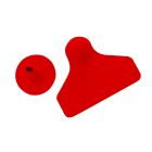 Boucles de marquage Ukaflex large+bouton nue rouge x20