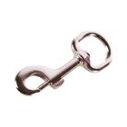 Mousqueton à oeil tournant rond 30 mm en acier nickelé