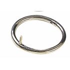 Nickel-plated steel bull ring 80 mm