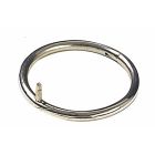 Nickel-plated steel bull ring 90 mm