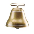 Round steel bell, brass colour 165 mm