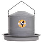 Abreuvoir en métal gris 3L