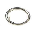 Nickel-plated steel bull ring 70 mm