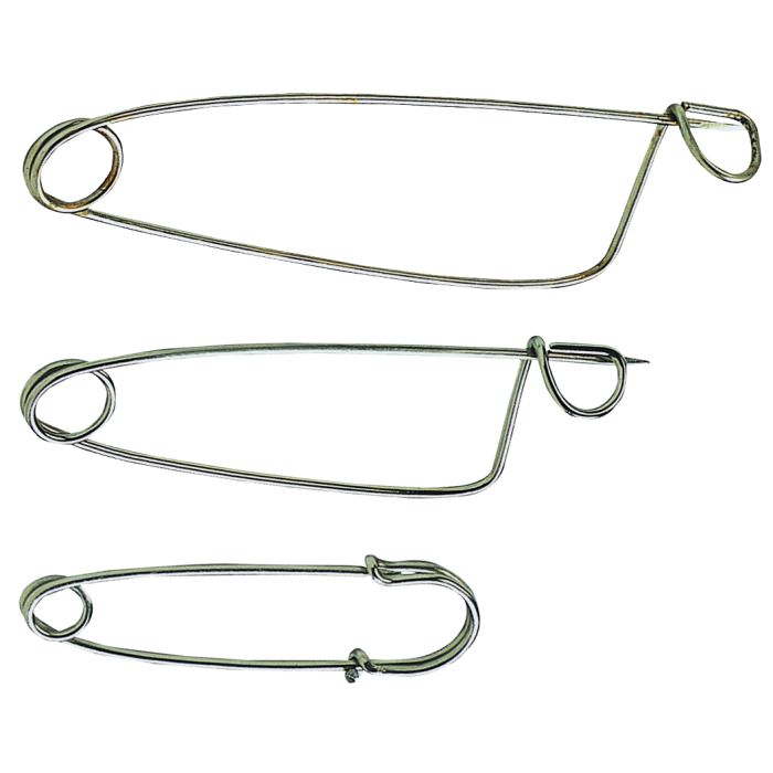 Épingles de bouclement avec œillet pour ovin 8 cm, par 5