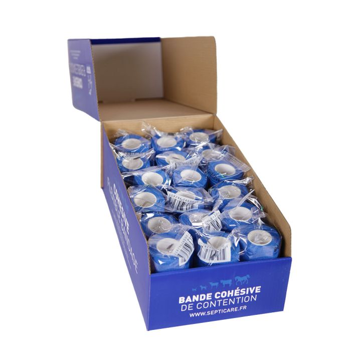 Cohesive flexible bandage, blue color X18