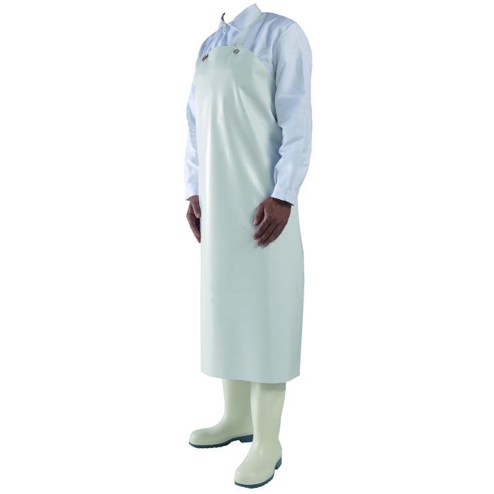 Tablier de laiterie blanc
