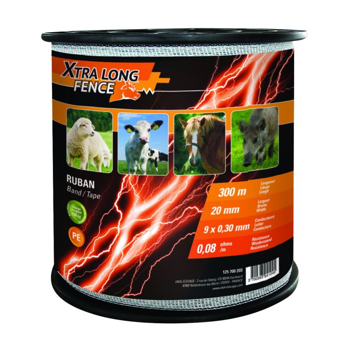 Ruban de clôture, 20 mm x 300 m XTRALONGFENCE