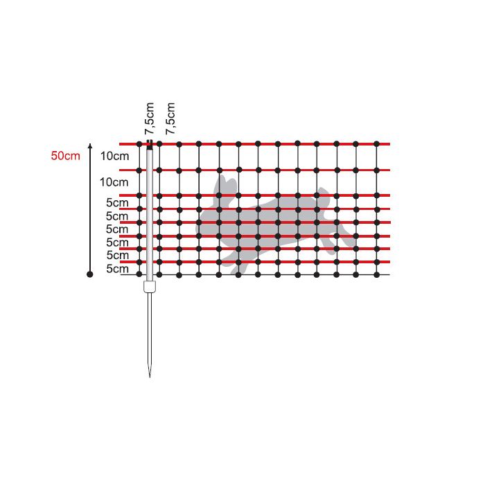 Filet pour lapins 50 m, h 50 cm