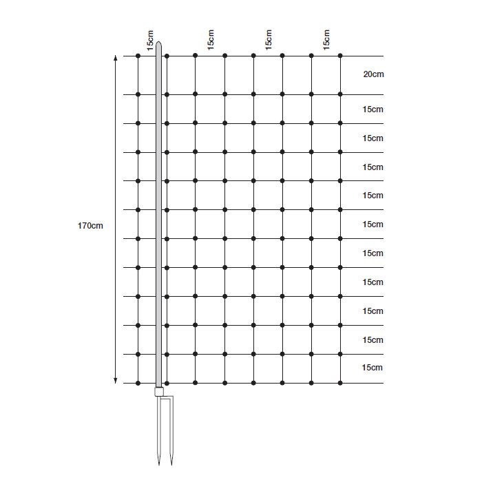 Filet anti-loup 25 m, h 170 cm, horinetz super