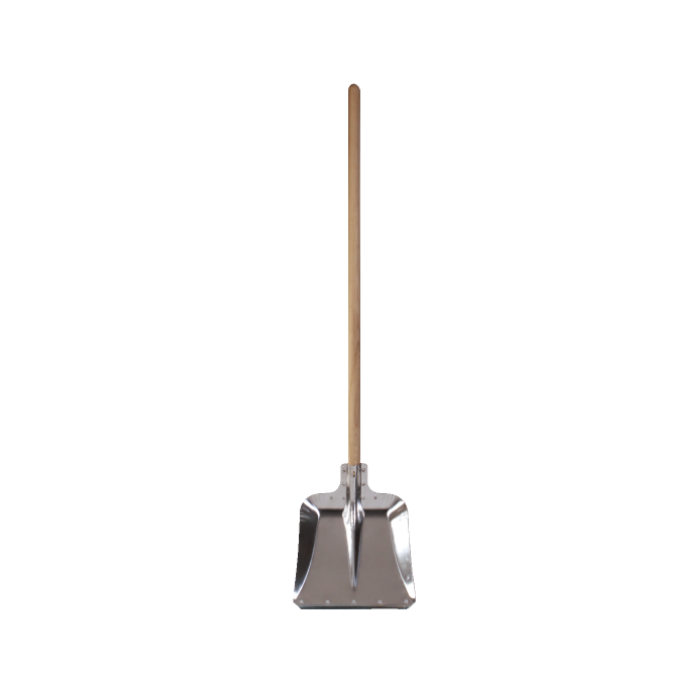 Pelle en aluminium, avec manche, 38 x 38 cm