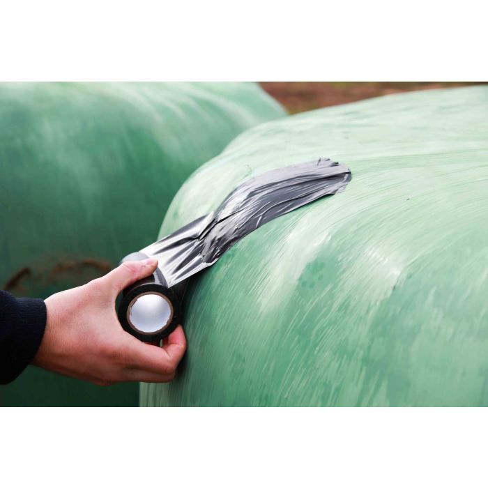 Ruban adhésif de réparation d'enrubannage noir 